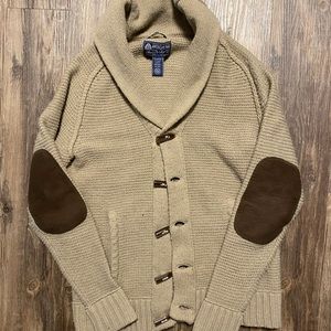 Cardigan with elbow pads